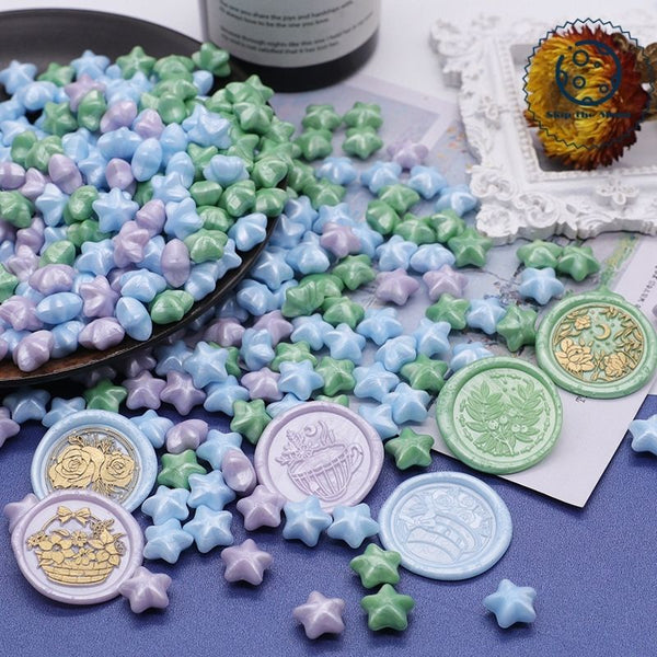 Star-Shaped Sealing Wax Beads - 48 Colors