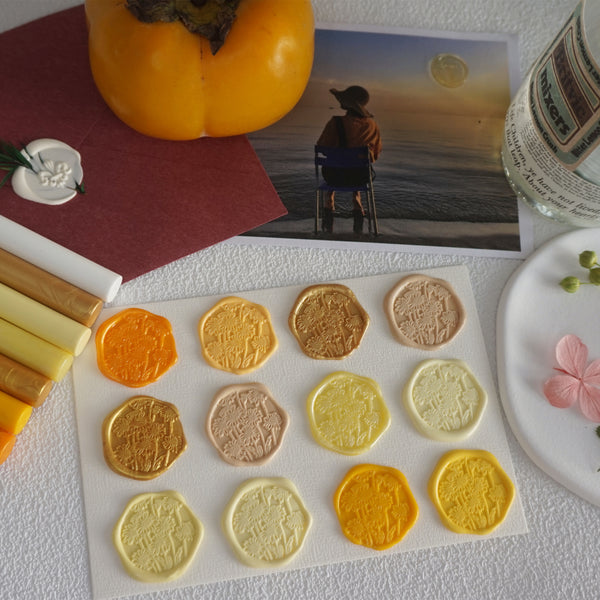Late Autumn Orange and Yellow 6 Colors Sealing Wax Sticks