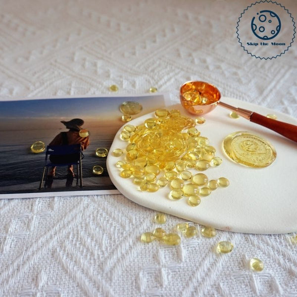 Golden Mermaid Tears Transparent Sealing Wax Beads