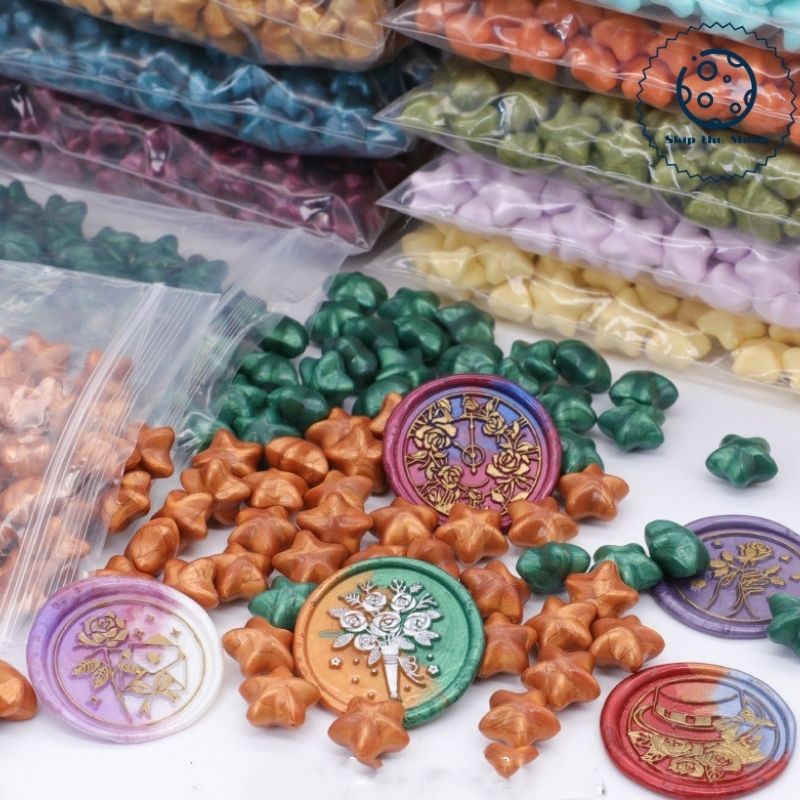 Star-Shaped Sealing Wax Beads - 48 Colors