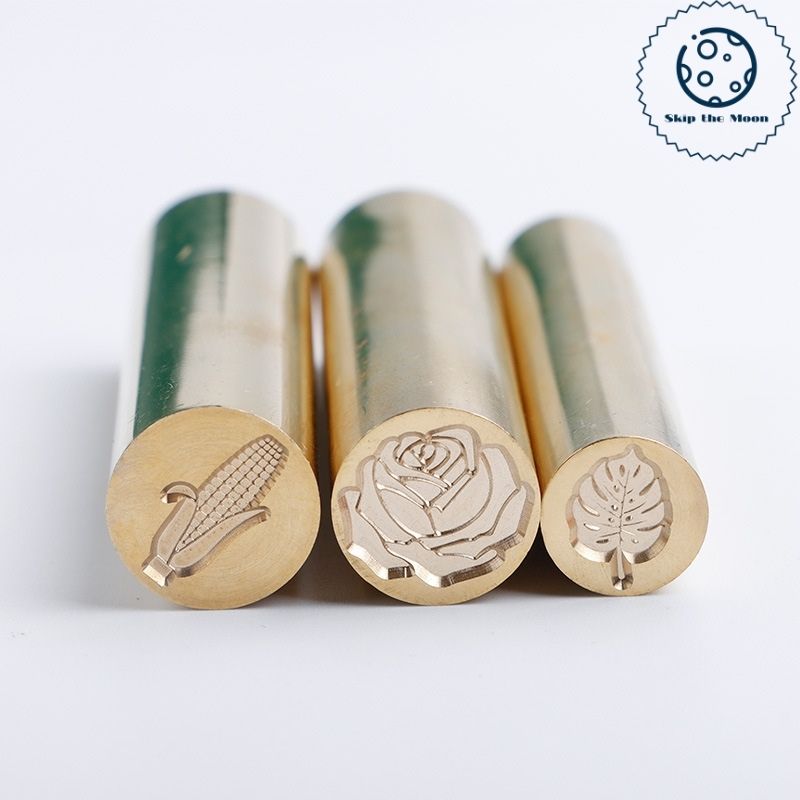 12mm & 15mm Solid Brass Column Mini Wax Seal Stamp