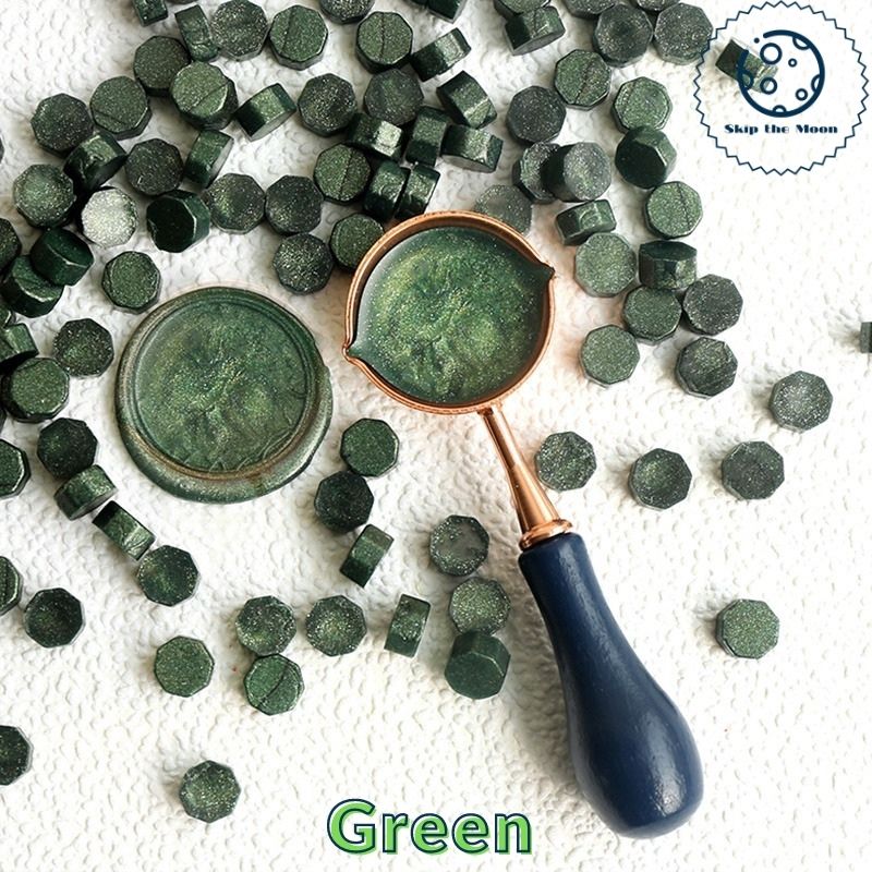 Marble green wax seal beads - 100 pieces || Green sealing wax, dark green  wax bead, wedding wax seals, wax seal stamp, sealing wax blue